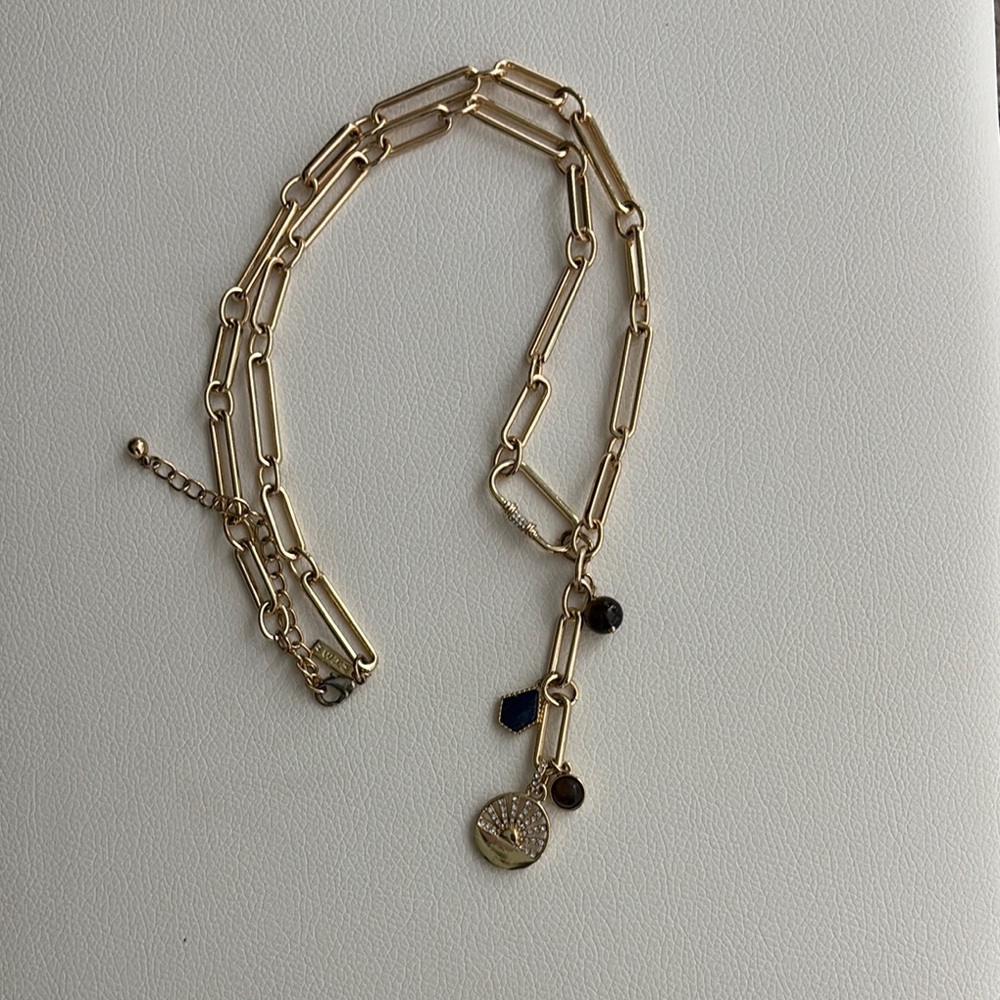 WHBM Gold Chain Necklace with Charms